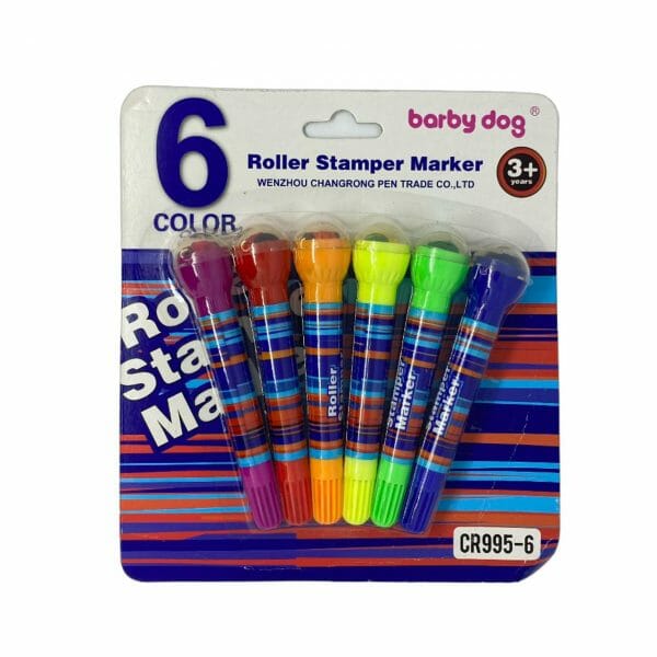 Set de 6 Marcadores con Timbre Roller Barby Dog