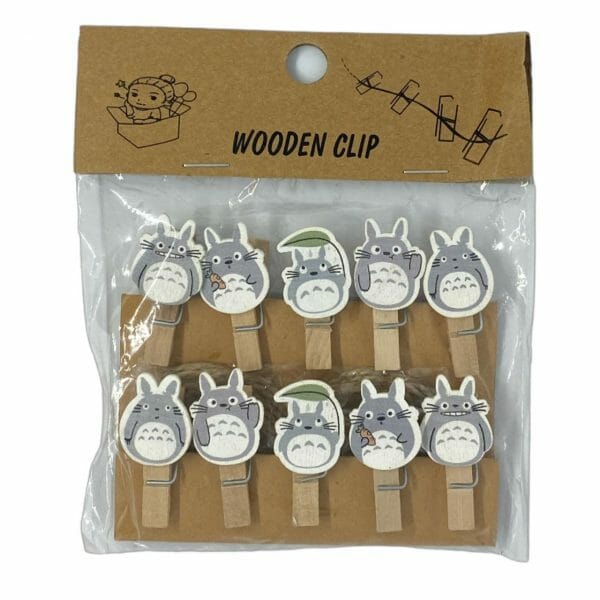 Set de 10 Clips de Madera Decorativo Totoro