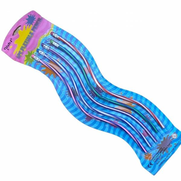Set de 5 Lápices Grafito Largos y Flexibles con Goma