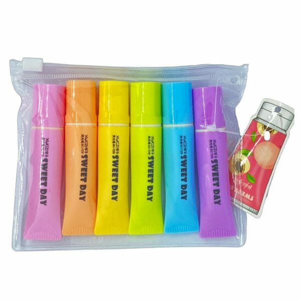 Set de 6 Destacadores Forma de Labial