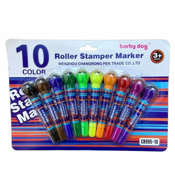 Set de 10 Marcadores con Timbre Roller Barby Dog