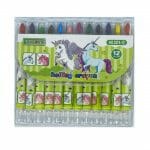 Set de 12 Crayones de Cera Retráctil Unicornio