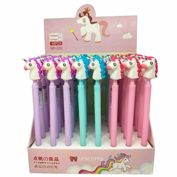 Lápiz Portaminas 0.5mm Unicornio (Elige Color)