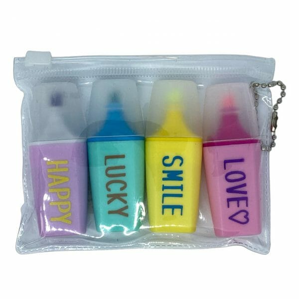Set de 4 Mini Destacadores Smile