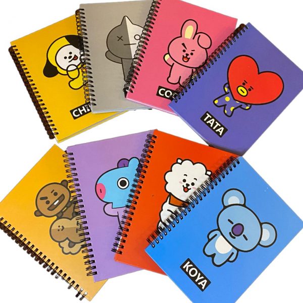 Cuaderno A5 80 Hojas de Puntos Colección BT21 (Elige Modelo)