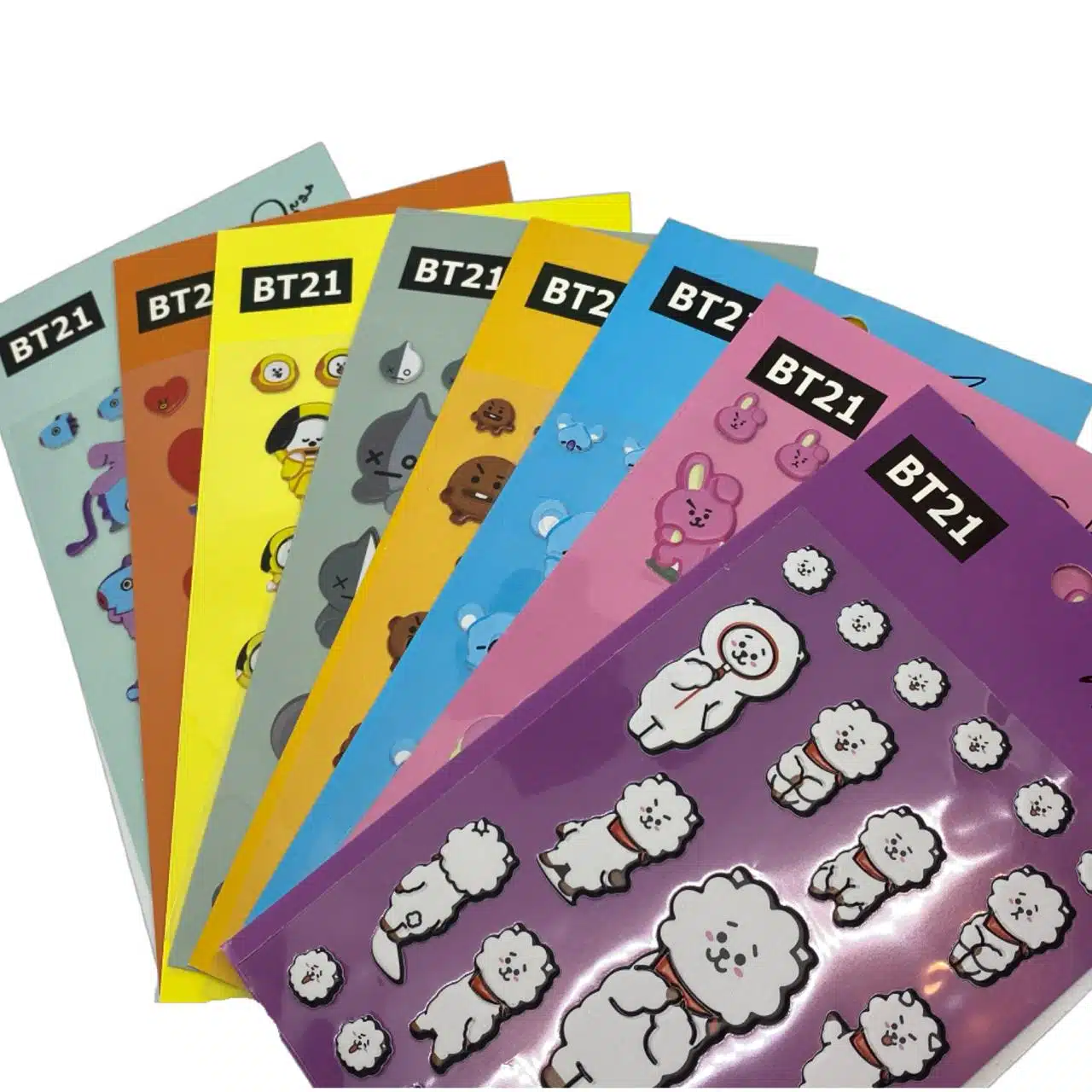 Stickers Personajes BT21 con Relieve (Elige Modelo) - Imagen 1