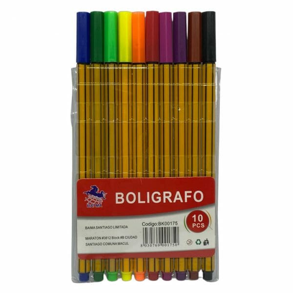 Set de 10 Lápices Tiralíneas 0.4mm