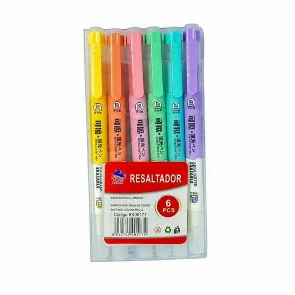 Set de 6 Destacadores Borrables