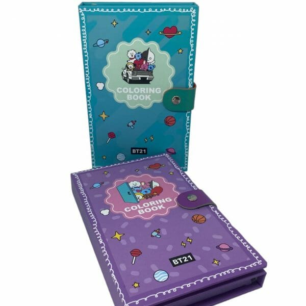 Libreta Dibujos para Colorear con Set de Lápices BT21 (Elige Diseño)