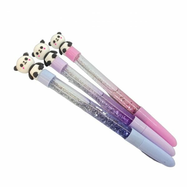 Lápiz Pasta Azul Panda Glitter (Elige Color)