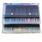 Set de 48 Lápices Punta Pincel Watercolor + 2 Pinceles de Agua - Imagen 2