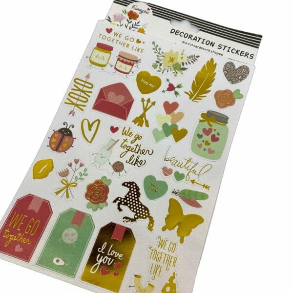 Set de 27 Stickers Tonos Dorados Decorativos