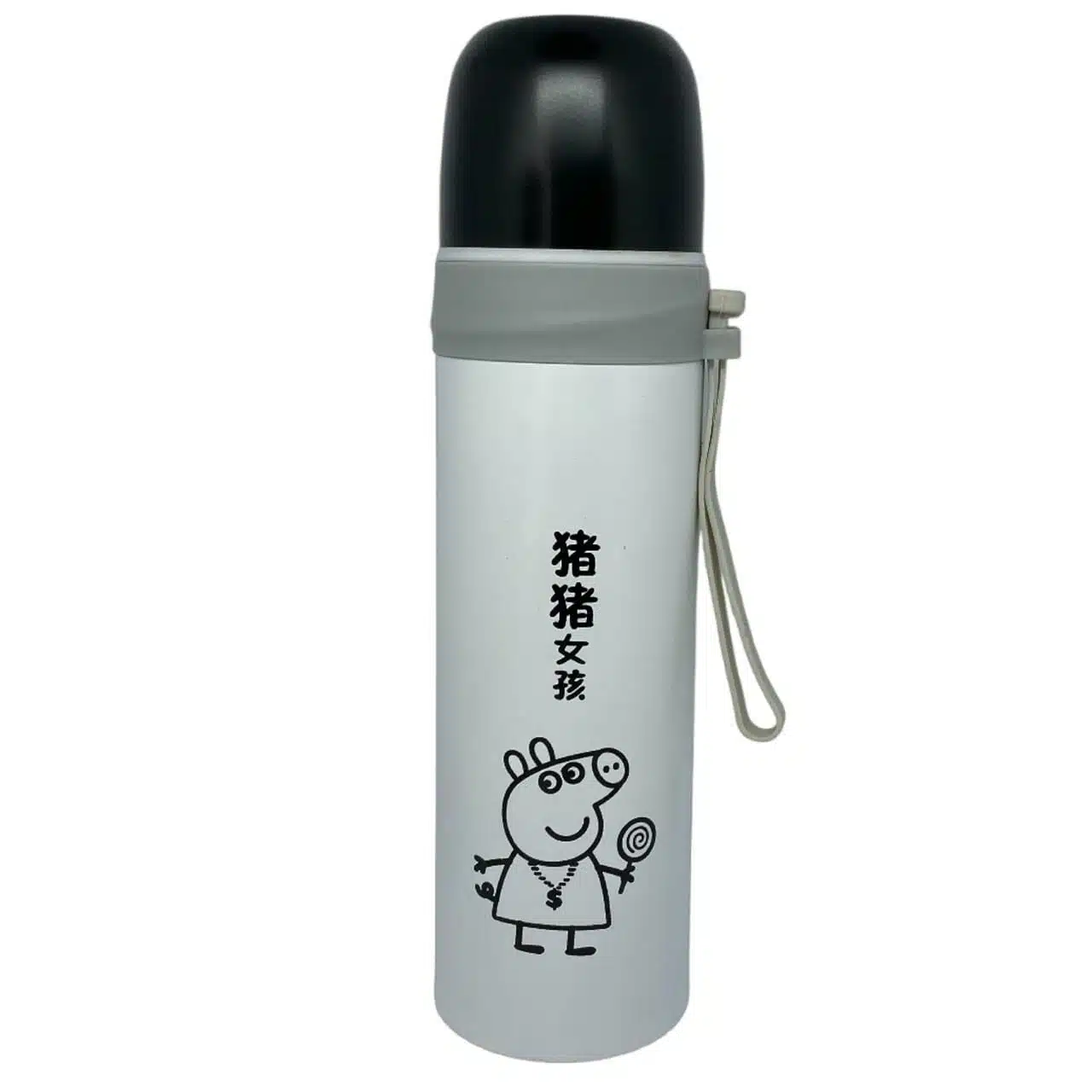 TYB003 Termo de Acero Inoxidable 500ml para Líquidos Peppa Pig Blanco - Imagen 1