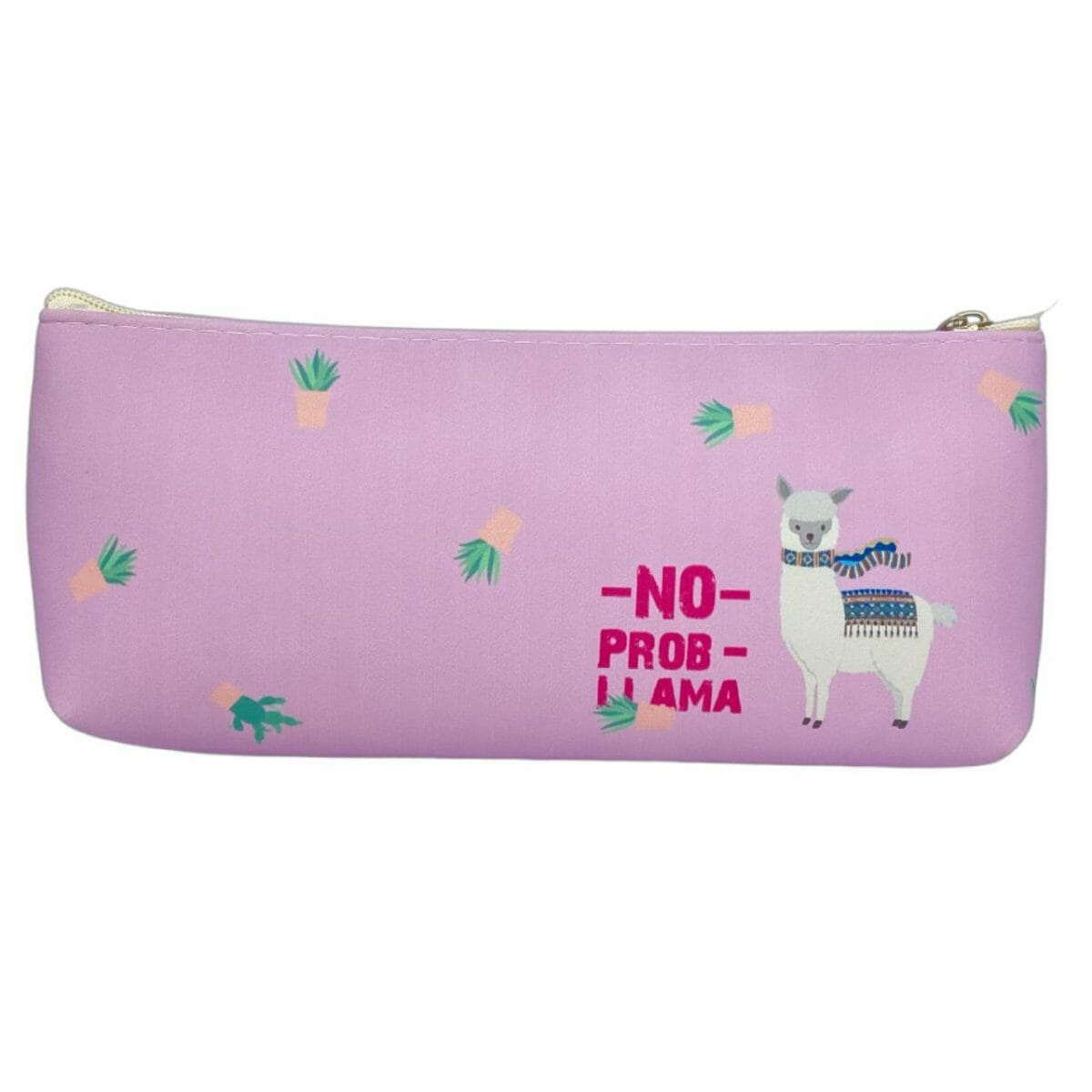 6000168607411 Estuche Rosado con Cierre No Prob Llama - Imagen 1