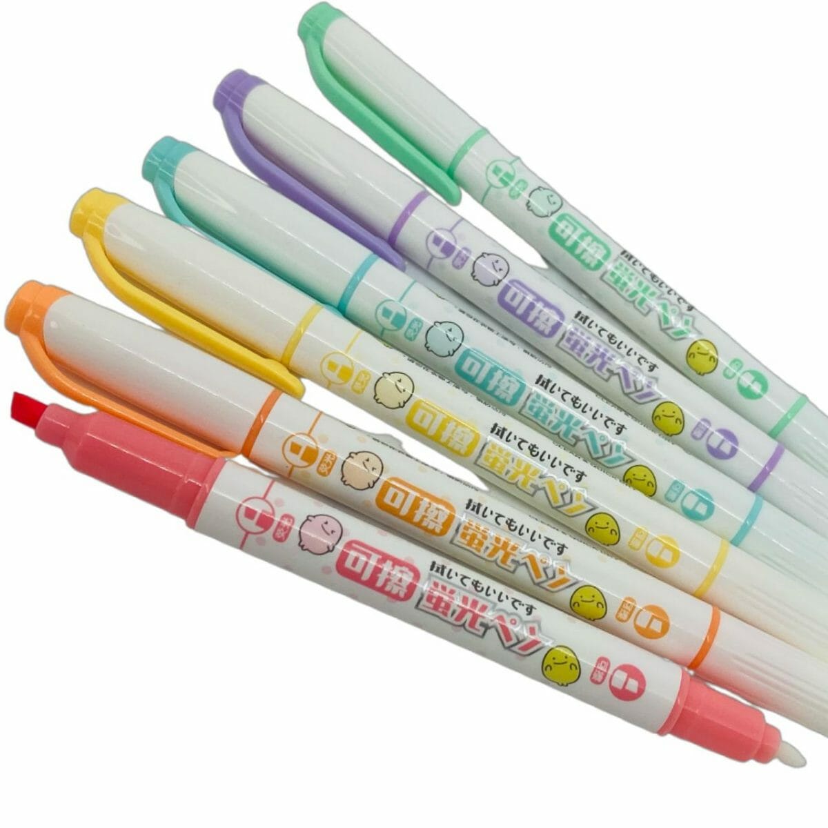 Set de 6 Destacadores Borrables Diseño de Huevitos - Imagen 3