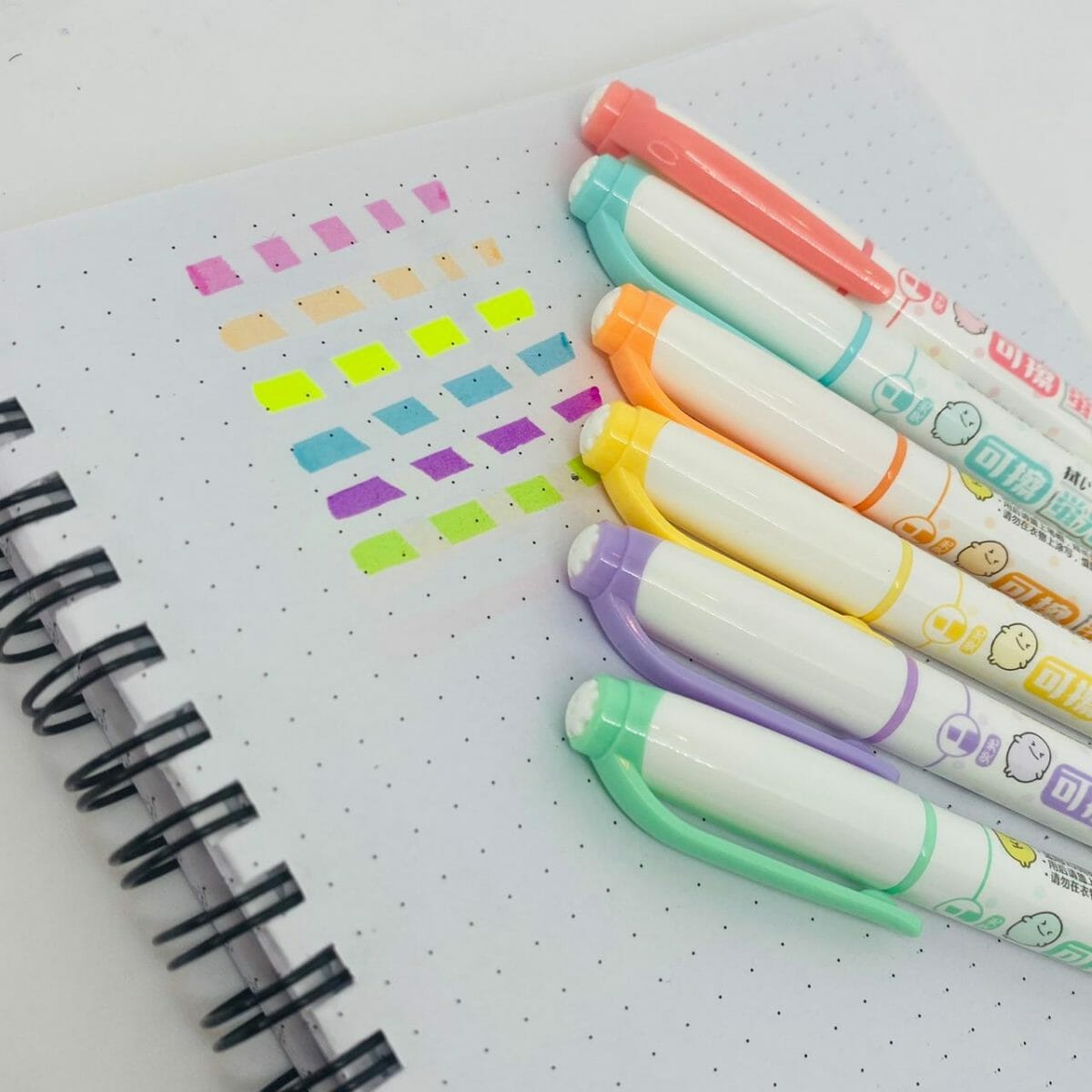 Set de 6 Destacadores Borrables Diseño de Huevitos - Imagen 4