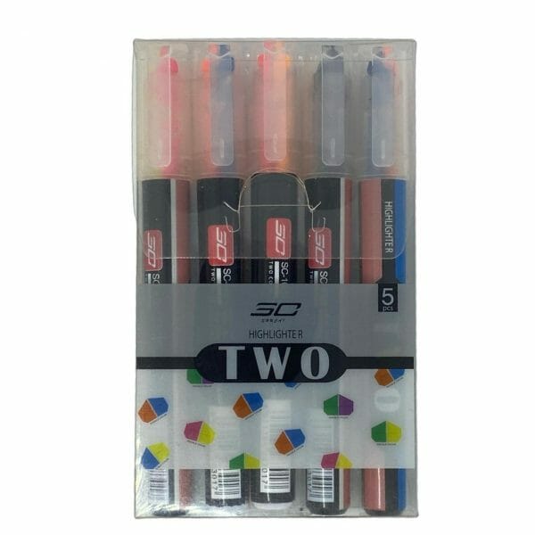 Set de 5 Destacadores Doble Punta