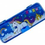 Estuche Plástico Azul Cute Unicorn