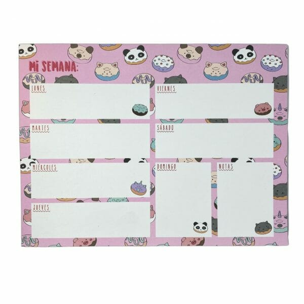 Planner 30 Hojas Semanal Kawaii