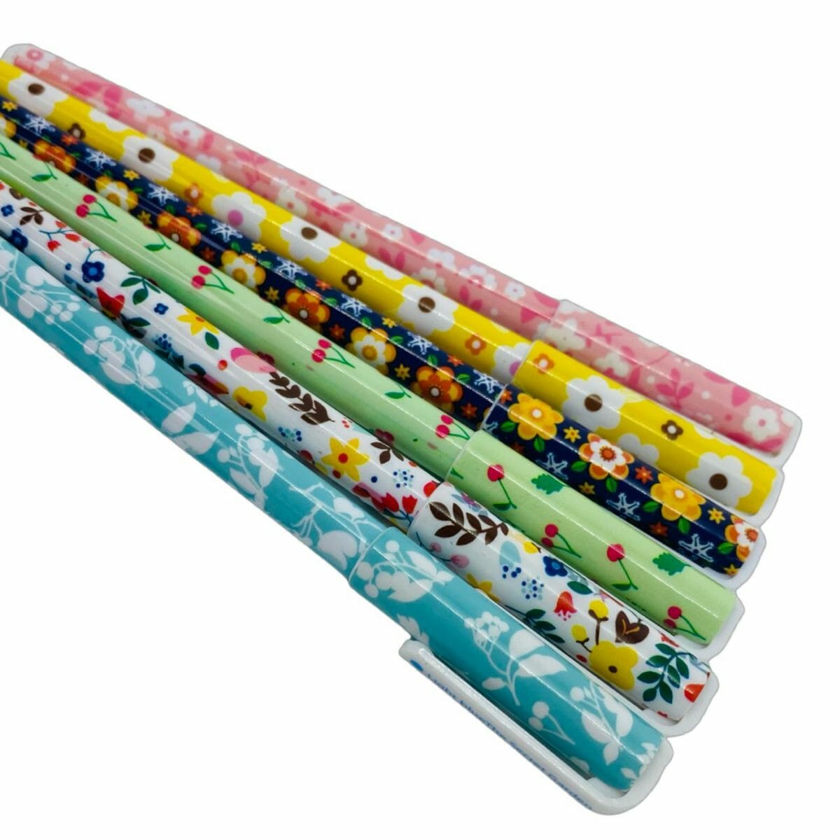 Set de 6 Lápices Tinta Gel Beautiful Life Flores - Imagen 2