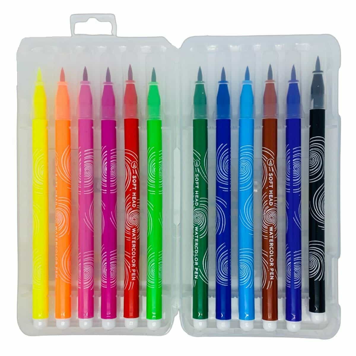 Set de 12 Lápices Punta Pincel Color - Imagen 2