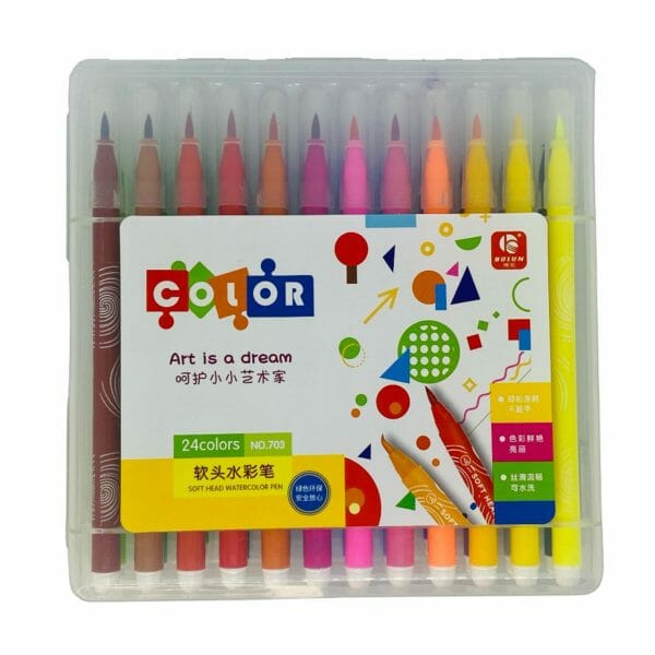 Set de 24 Lápices Punta Pincel Color