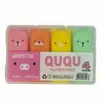 Set de 4 Mini Destacadores Osito Tonos Pasteles
