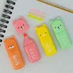 Set de 4 Mini Destacadores Osito Tonos Pasteles - Imagen 2