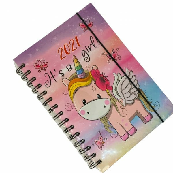Agenda 2021 Unicornio It's a Girl! Tapa Dura