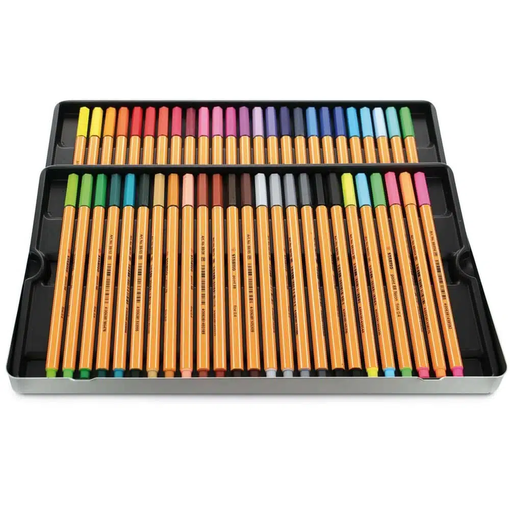Set de 50 Tiralíneas Stabilo Point 88 Caja Metálica - Imagen 3