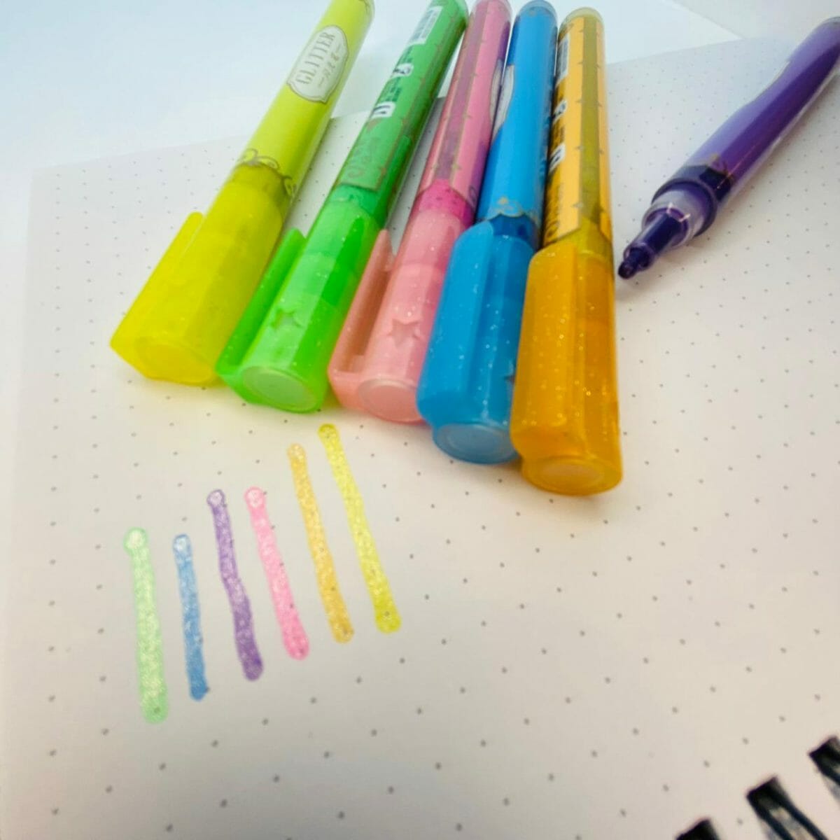 Set de 6 Marcadores Punta Redonda Tonalidad Glitter - Imagen 3