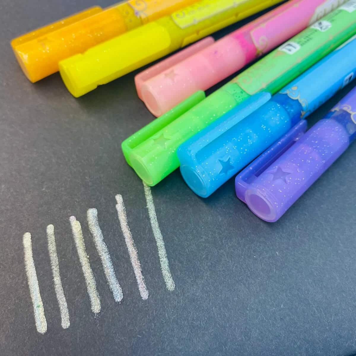 Set de 6 Marcadores Punta Redonda Tonalidad Glitter - Imagen 4