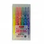 Set de 6 Destacadores Doble Punta Tonos Fluorescentes con Aromas Frutales