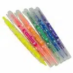 Set de 6 Destacadores Doble Punta Tonos Fluorescentes con Aromas Frutales - Imagen 2