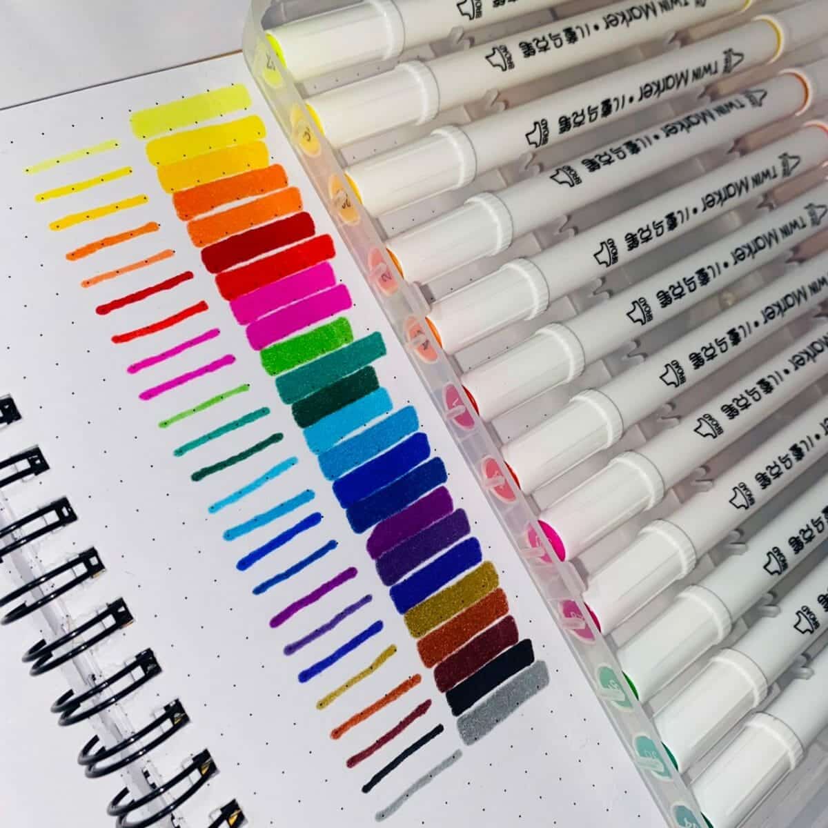 Set de 24 Marcadores Permanentes Punta Biselada y Punta Fina - Imagen 4