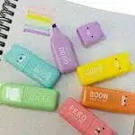 Set de 6 Mini Destacadores Osito Tonos Pasteles - Imagen 3