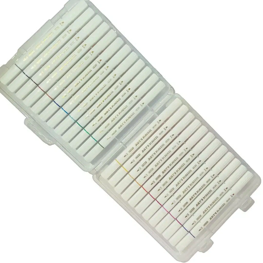 Set de 24 Marcadores Permanentes Punta Biselada y Punta Pincel - Imagen 2