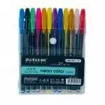 Set de 12 Lápices Tinta Gel 1.0mm Tonos Glitter