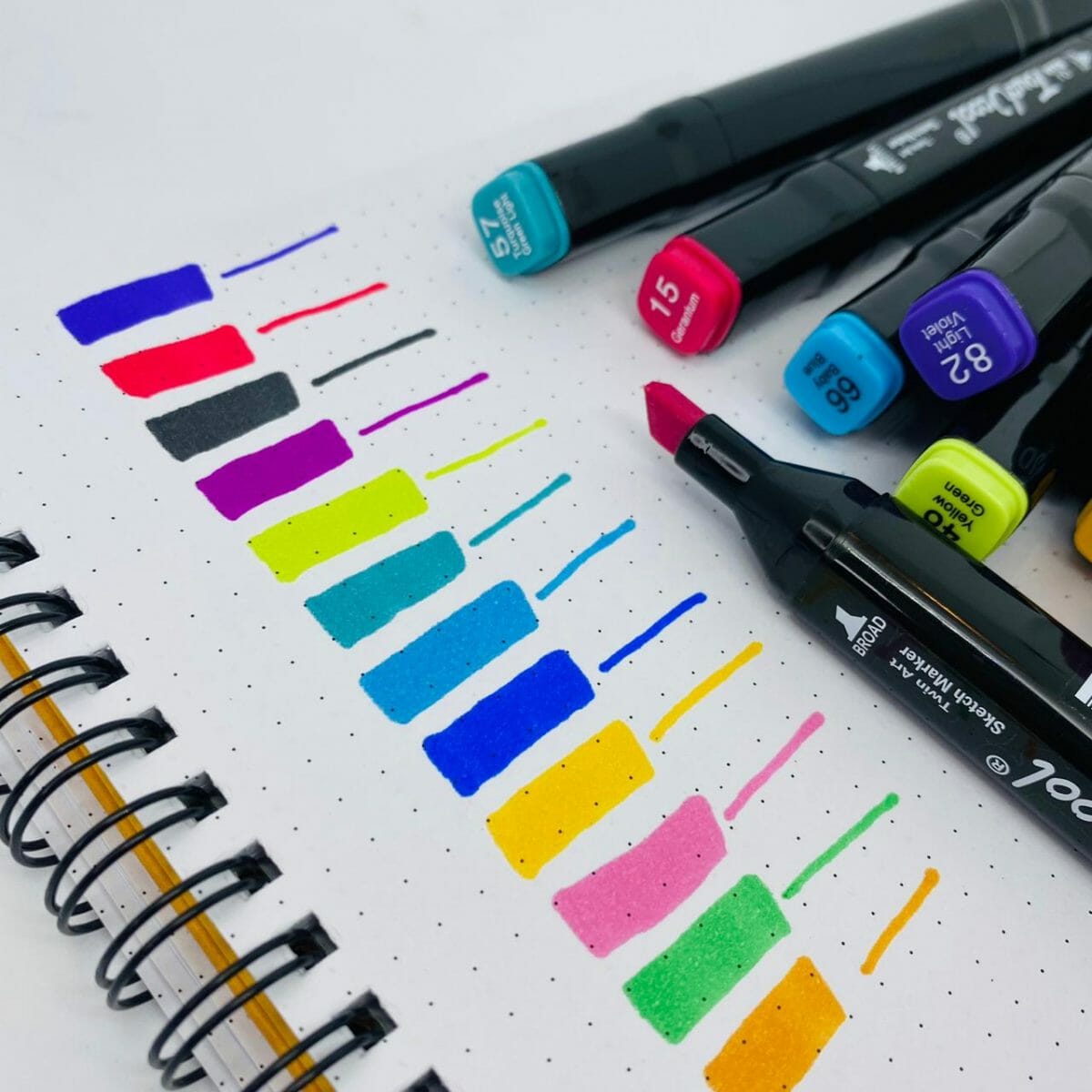 Set de 12 Marcadores Permanentes Doble Punta - Imagen 4