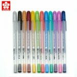Set de 12 Lápices Tinta Gel Sakura Gelly Roll Metálicos - Imagen 2