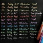 Set de 12 Lápices Tinta Gel Sakura Gelly Roll Metálicos - Imagen 3