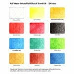Set de Acuarelas 12 Colores + Water brush Sakura Koi - Imagen 3