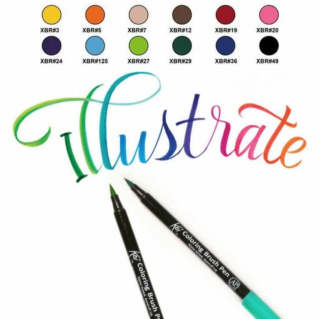 Set de 12 Lápices Punta Pincel Sakura Koi - Imagen 3