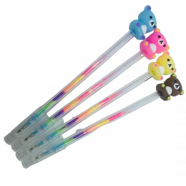 Lápiz Tinta Gel Multicolor Diseño Osito (Elige Color)