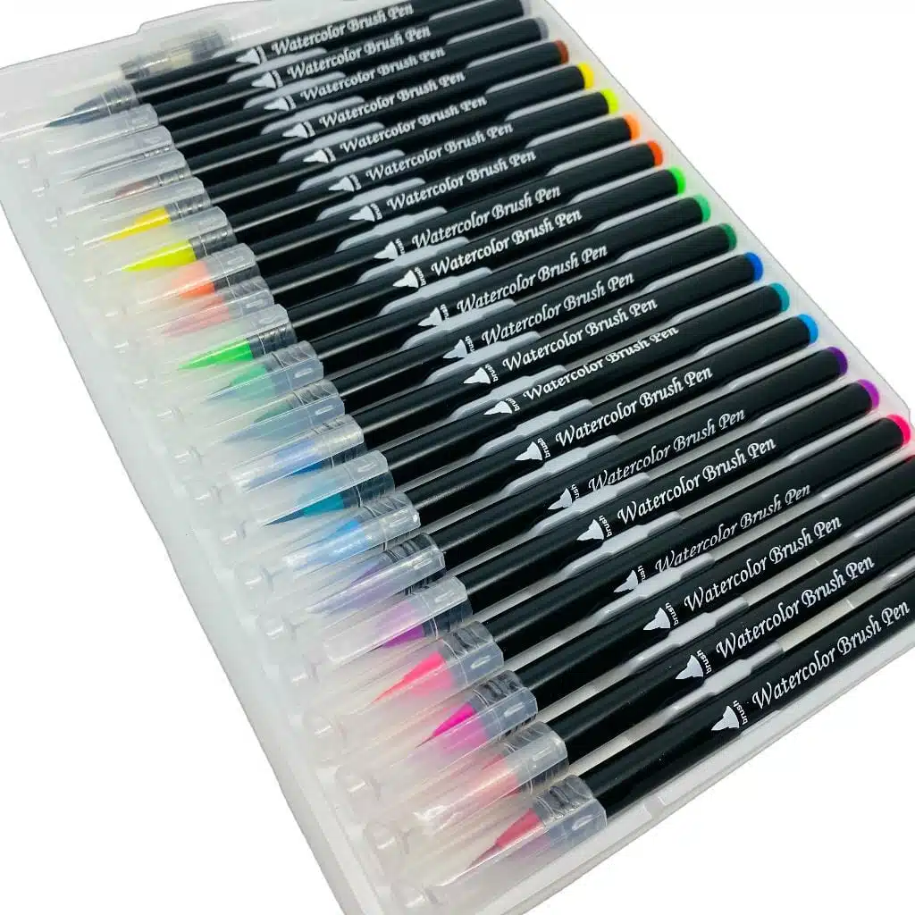LPP006_2 Set de 20 Lápices Punta Pincel Watercolor + 1 Pincel de Agua - Imagen 2