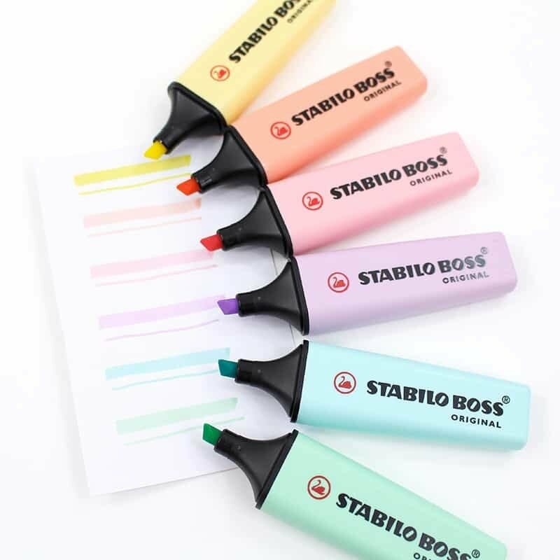  STABILO BOSS Original - Rotuladores de colores pastel, 10  unidades, color lila : Productos de Oficina