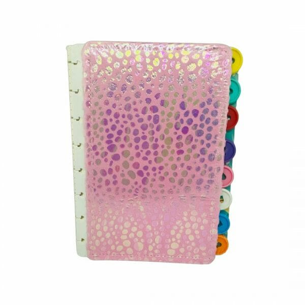 Libreta de Discos con 80 Hojas de Puntos Color Rosado