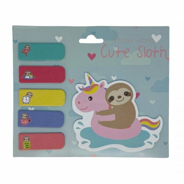 Set de Post-it Diseño Perezoso Unicornio