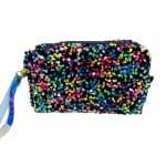 Estuche Negro Lentejuelas de Colores con Cierre Tirador