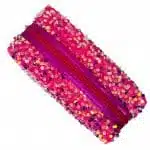 Estuche Rosado Lentejuelas Rosadas con Cierre Tirador - Imagen 2